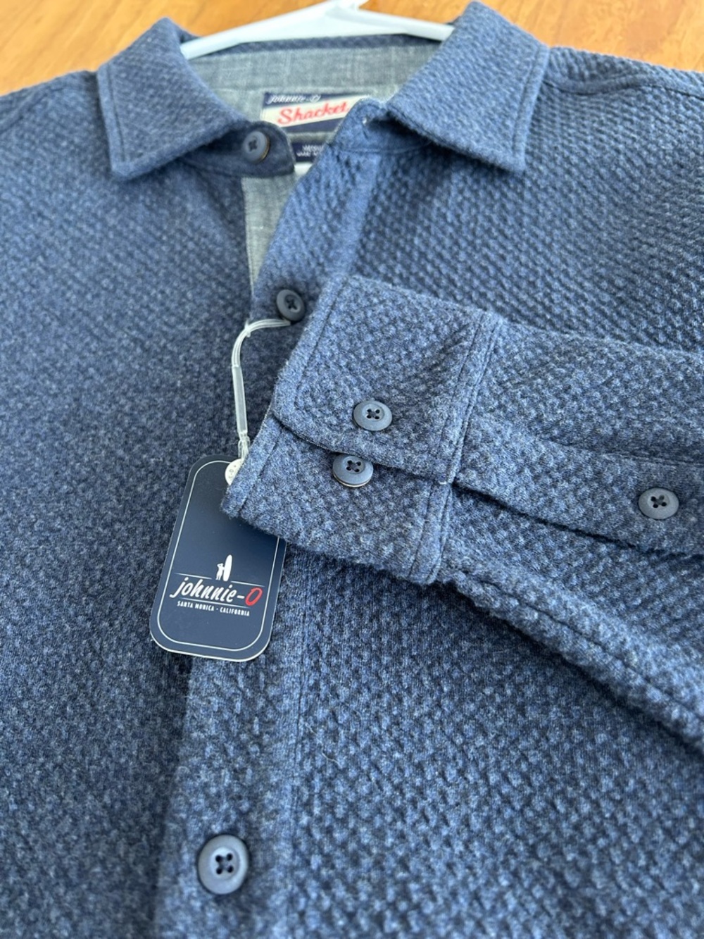 johnnie-O Men's Textured Navy Shirt Jacket